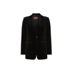 Max Mara Pera Velvet Blazer in Black | Blazers | Coveti
