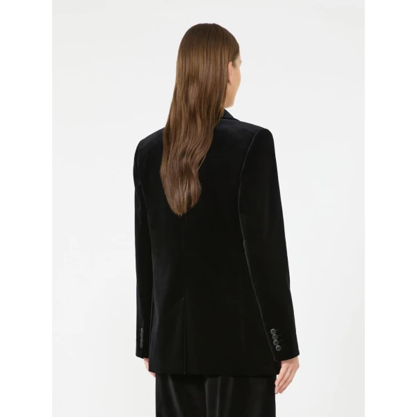 Max Mara Pera Velvet Blazer in Black | Blazers | Coveti