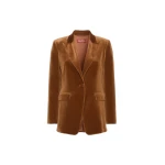 Max Mara Pera Velvet Blazer in Tobacco | Blazers | Coveti