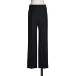 Max Mara Periodi Wool Cady Palazzo Trousers in Black | Wide leg pants | Coveti