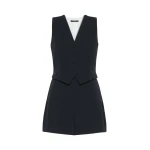 Max Mara Perle Cady Playsuit in Navy | Jumpsuit | Coveti