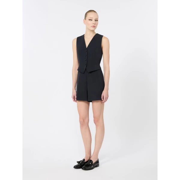 Max Mara Perle Cady Playsuit in Navy | Jumpsuit | Coveti