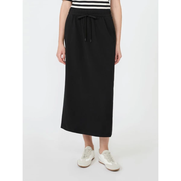 Max Mara Perle Milano Knit Jersey Maxi Skirt in Black | Maxi Skirts | Coveti