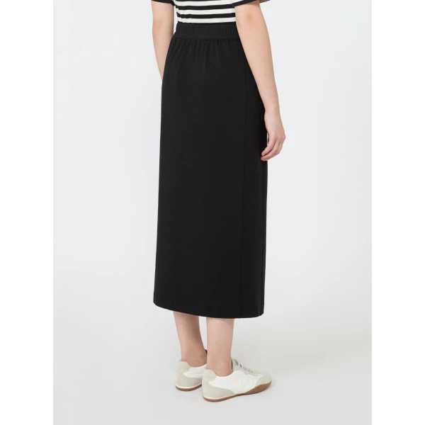 Max Mara Perle Milano Knit Jersey Maxi Skirt in Black | Maxi Skirts | Coveti