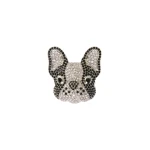 Max Mara Perle Rhinestone Metal Brooch in Black | Brooches & Pins | Coveti
