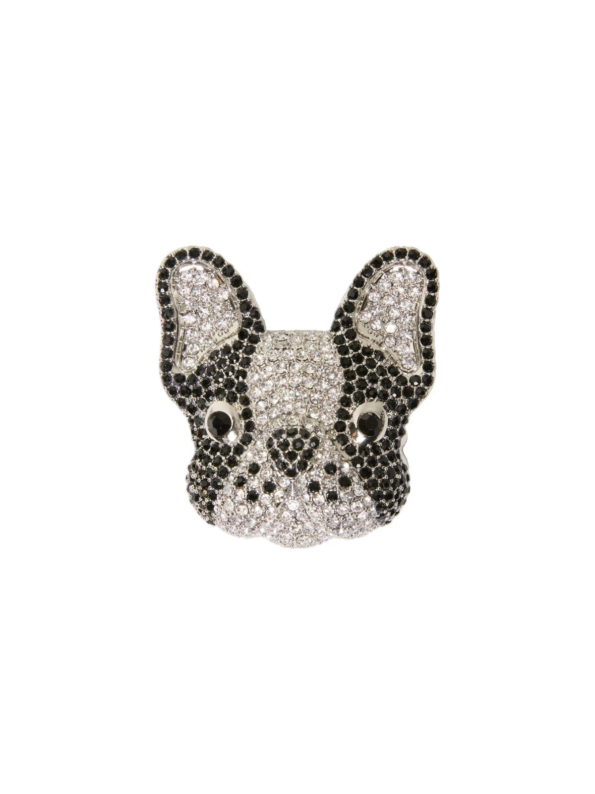 Max Mara Perle Rhinestone Metal Brooch in Black Max Mara Perle Rhinestone Metal Brooch in Black | Brooches & Pins | Coveti