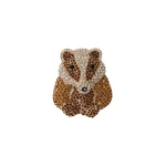 Max Mara Perle Rhinestone Metal Brooch in Bronze | Brooches & Pins | Coveti