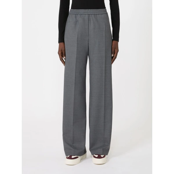 Max Mara Petra Stretch Wool Batavia Trousers in Dark Grey | Tailored pants | Coveti