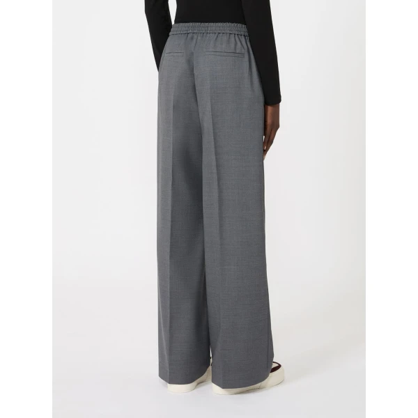 Max Mara Petra Stretch Wool Batavia Trousers in Dark Grey | Tailored pants | Coveti