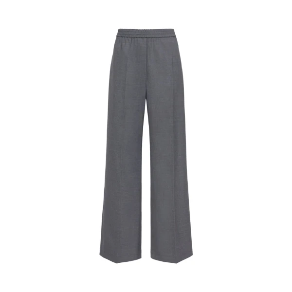 Petra Stretch Wool Batavia Trousers in Dark Grey