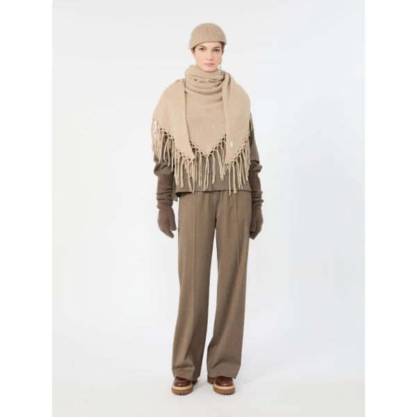Max Mara Petra Stretch Wool Batavia Trousers in Marron Glace | Tailored pants | Coveti