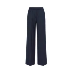 Max Mara Petra Stretch Wool Batavia Trousers in Navy | Tailored pants | Coveti