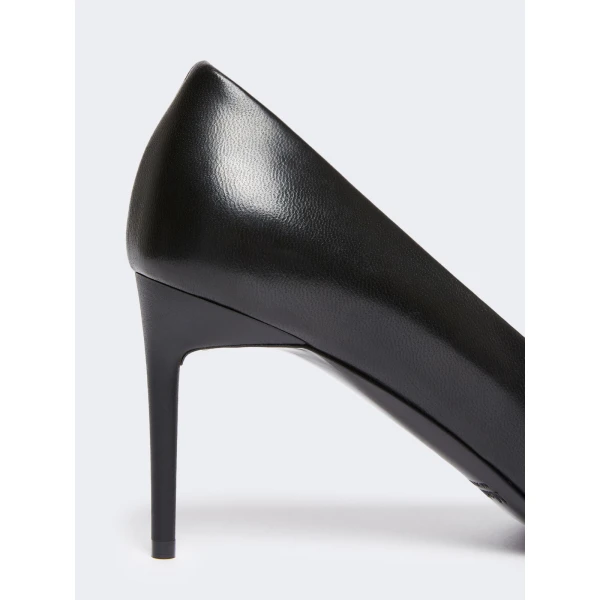 Max Mara Phyllis Nappa Leather Court Shoes in Black | Heels | Coveti