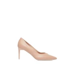 Max Mara Phyllis Nappa Leather Court Shoes in Powder Pink | Heels | Coveti