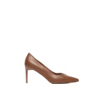 Max Mara Phyllis Nappa Leather Court Shoes in Tobacco | Heels | Coveti