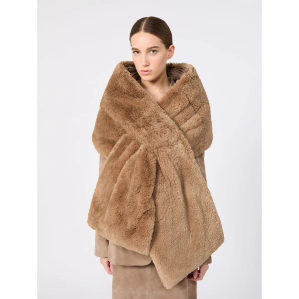 Max Mara Piacere Water-Repellent Canvas Padded Stole in Clay | Scarves | Coveti