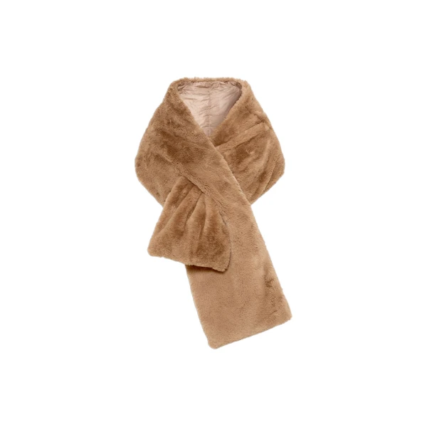 Max Mara Piacere Water-Repellent Canvas Padded Stole in Clay | Scarves | Coveti