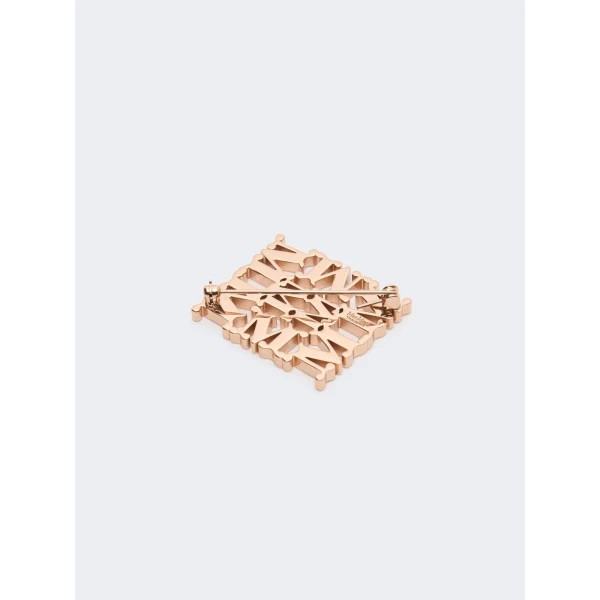 Max Mara Pioppo MaxMonogram Brooch in Bronze | Brooches & Pins | Coveti