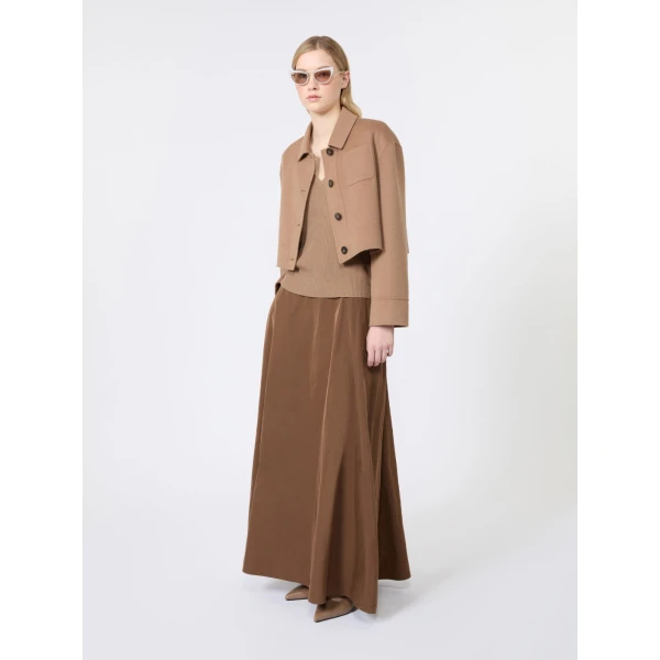 Max Mara Piovra Radzmir Flared Maxi Skirt in Honey | Maxi Skirts | Coveti