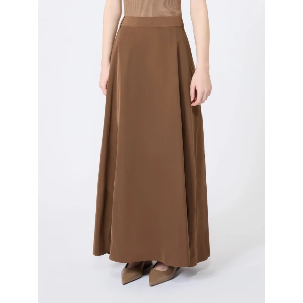 Max Mara Piovra Radzmir Flared Maxi Skirt in Honey | Maxi Skirts | Coveti