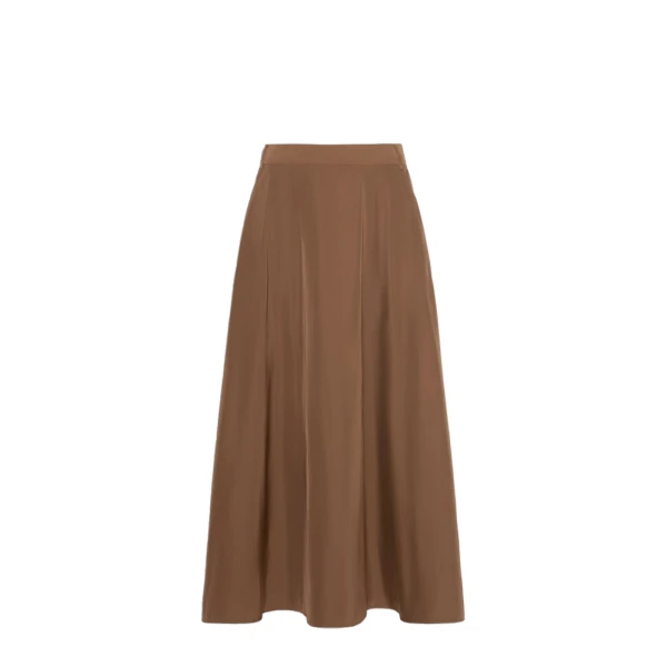 Max Mara Piovra Radzmir Flared Maxi Skirt in Honey | Maxi Skirts | Coveti