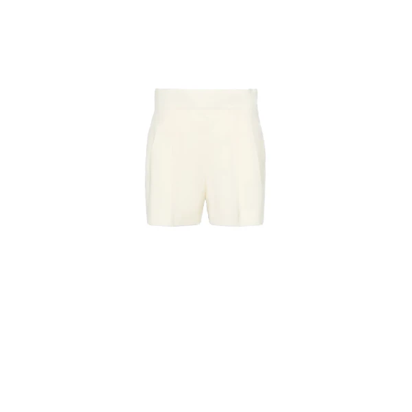 Pittura Lightweight Woollen Cloth Shorts in Ivory