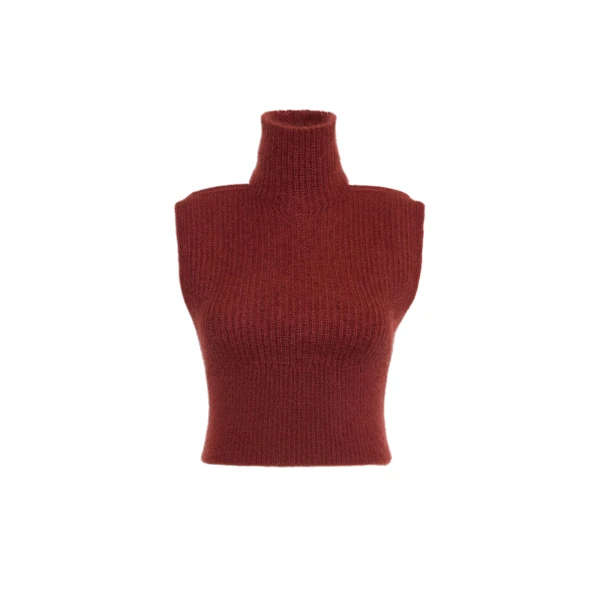 Placido Slim-Fitting Mohair Jumper in Brown Bordeaux