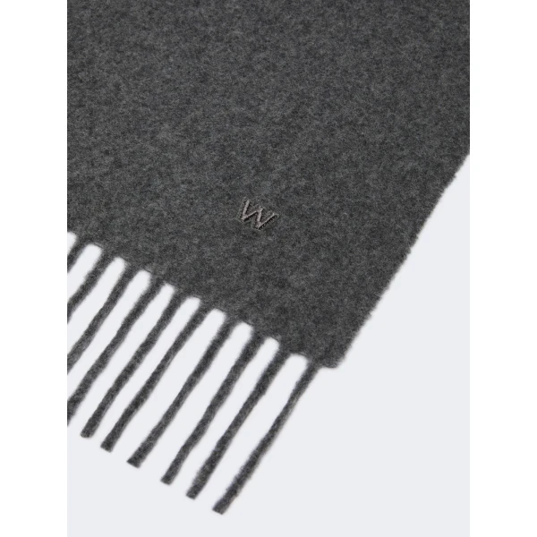 Max Mara Plain Wool Stole in Medium Grey | Scarves | Coveti