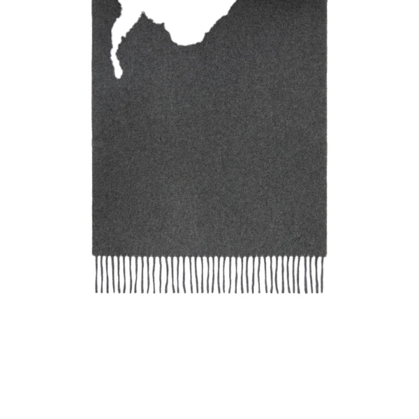 Plain Wool Stole in Medium Grey