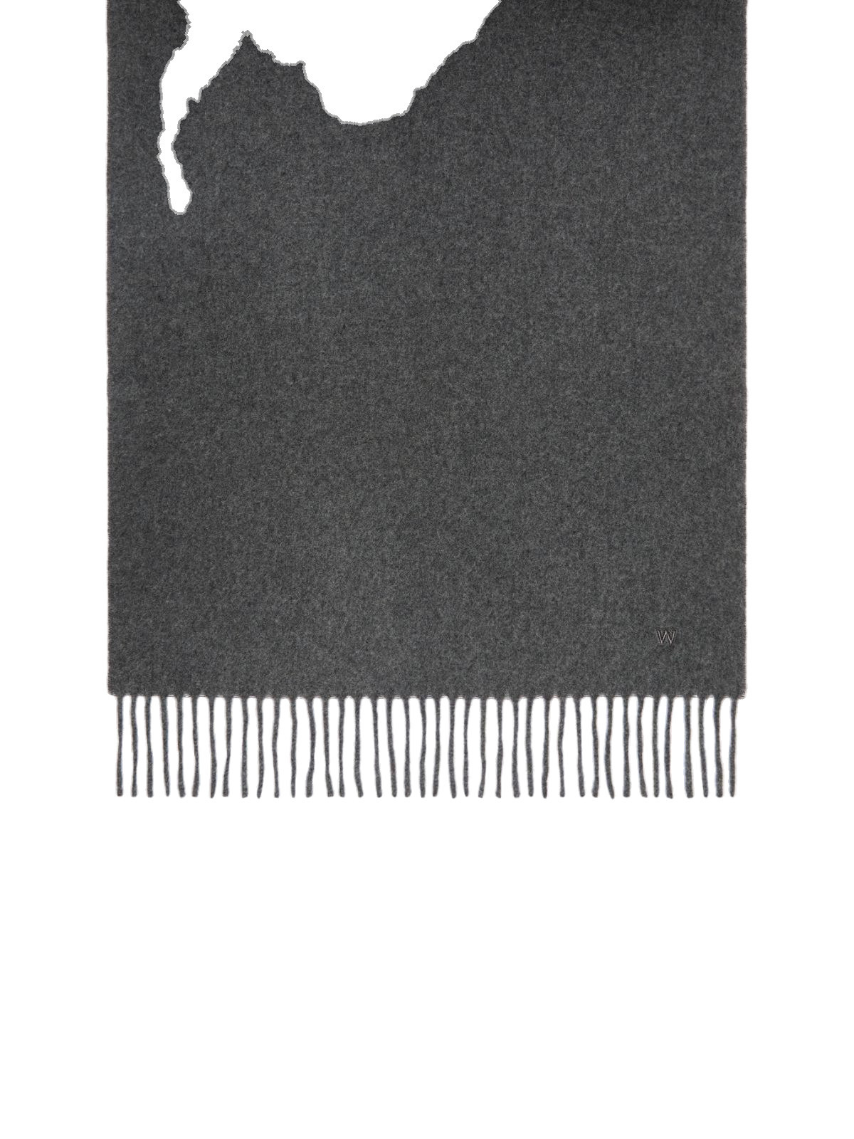 Mini Lin Bucket Max Mara Plain Wool Stole in Medium Grey | Buy Accessories at Coveti