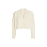 Max Mara Platani Wool and Cashmere Boxy Cardigan in Beige | Cardigan | Coveti