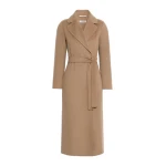 Max Mara Poldo Wool Broadcloth Robe Coat in Camel | Wool Coat | Coveti