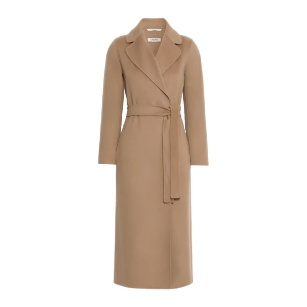 Poldo Wool Broadcloth Robe Coat in Camel
