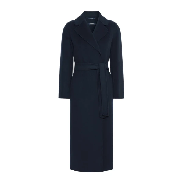Poldo Wool Broadcloth Robe Coat in Midnight Blue
