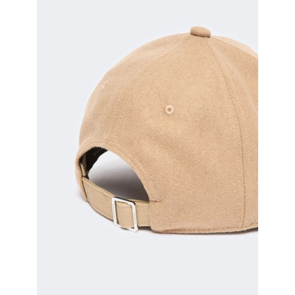 Max Mara Pomposa Wool Cloth Baseball Cap in Camel | Hats | Coveti