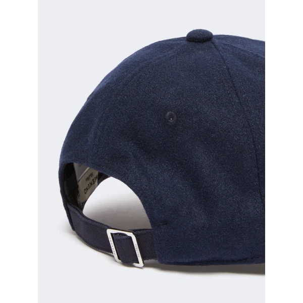 Max Mara Pomposa Wool Cloth Baseball Cap in Ultramarine | Hats | Coveti