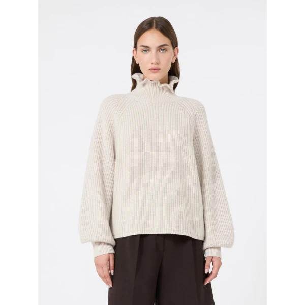 Max Mara Pontile Wool and Cashmere Sweater in Beige | Sweaters | Coveti