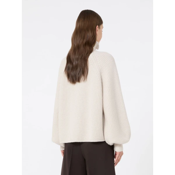 Max Mara Pontile Wool and Cashmere Sweater in Beige | Sweaters | Coveti