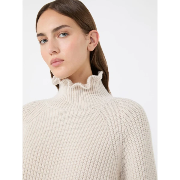 Max Mara Pontile Wool and Cashmere Sweater in Beige | Sweaters | Coveti