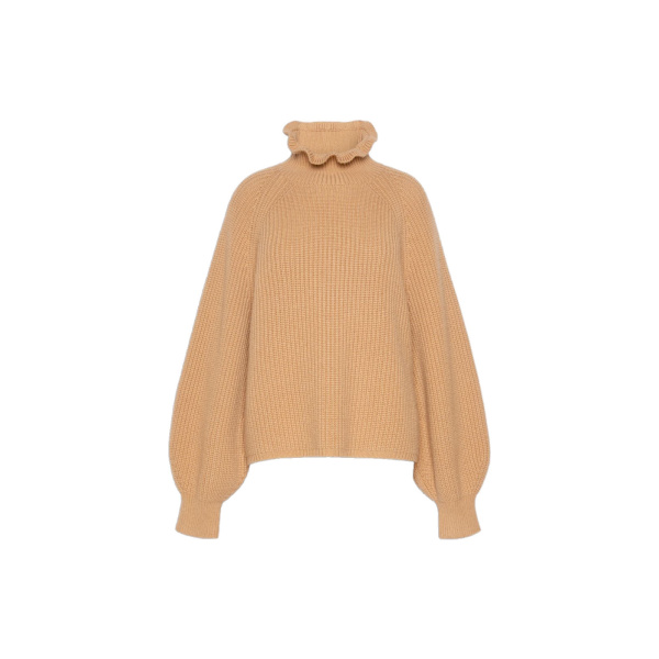 Max Mara Pontile Wool and Cashmere Sweater in Camel | Sweaters | Coveti