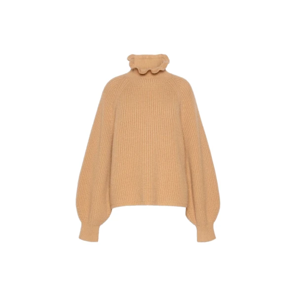 Max Mara Pontile Wool and Cashmere Sweater in Camel | Sweaters | Coveti