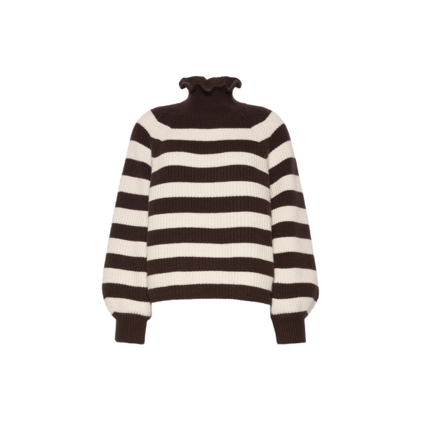 Max Mara Pontile Wool and Cashmere Sweater in Dark Brown | Sweaters | Coveti