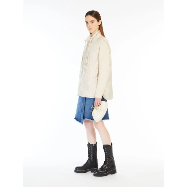 Max Mara Prati Small Sheepskin Pasticcino Bag in Ivory | Clutch Bags | Coveti