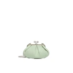 Max Mara Prati Small Sheepskin Pasticcino Bag in Pastel Green | Clutch Bags | Coveti