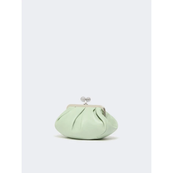Max Mara Prati Small Sheepskin Pasticcino Bag in Pastel Green | Clutch Bags | Coveti