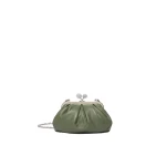 Max Mara Prati Small Sheepskin Pasticcino Bag in Sage Green | Clutch Bags | Coveti