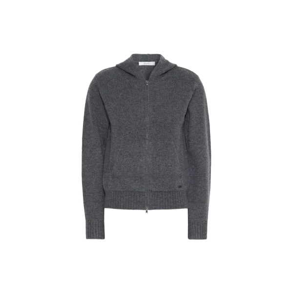Primo Slim Cashmere Hooded Sweater in Dark Grey
