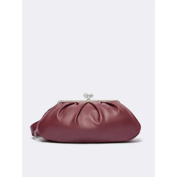 Max Mara Provino Large Nappa Pasticcino Bag in Ruby | Clutch Bags | Coveti