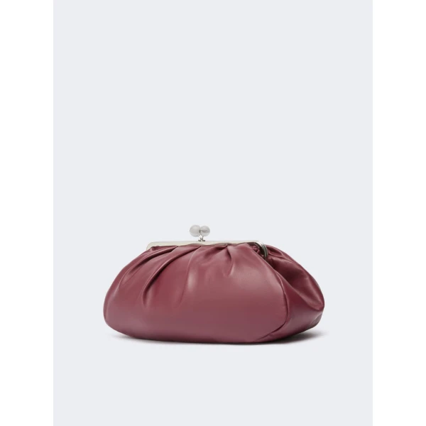 Max Mara Provino Large Nappa Pasticcino Bag in Ruby | Clutch Bags | Coveti