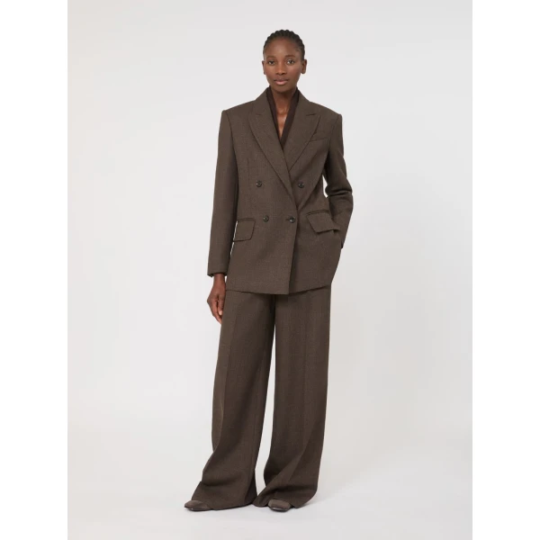 Max Mara Pulvino Wool Batavia Olimpia Jacket in Mud | Blazers | Coveti